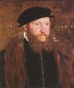 Hans holbein the younger Man in a Black Cap painting